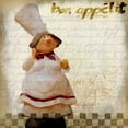 thumbnail image 2 of Allen, Kimberly 20x20 Black Ornate Wood Framed with Double Matting Museum Art Print Titled - Bon Appetit 1, 2 of 4