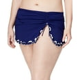 thumbnail image 1 of Profile by Gottex Plus Size Women's Ruffled Side-Slit Swim Skirt, Blue, 18W, 1 of 1