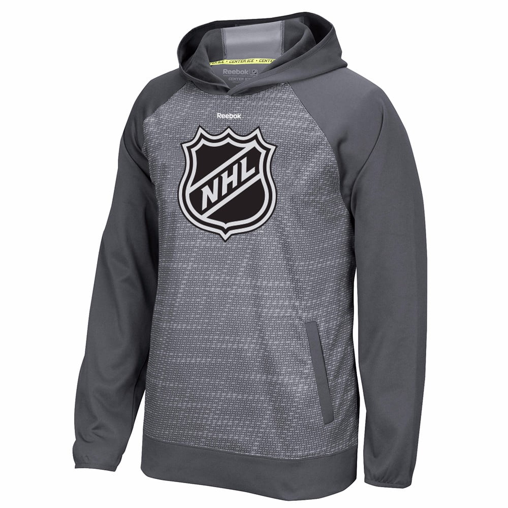 NHL NHL Reebok Grey Center Ice TNT Team Logo Speedwick Performance Pullover Hoodie For Men by Reebok
