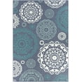 thumbnail image 2 of Hauteloom Reasnor Living Room, Bedroom Patio Outdoor Area Rug - Traditional, Transitional - Navy, Pale Blue, Teal - 7'3" x 10'6", 2 of 13
