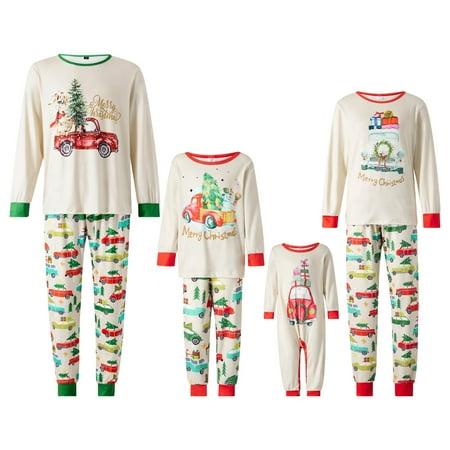 

Family Matching Christmas Pajamas Set Women Baby Kids Deer Sleepwear Nightwear