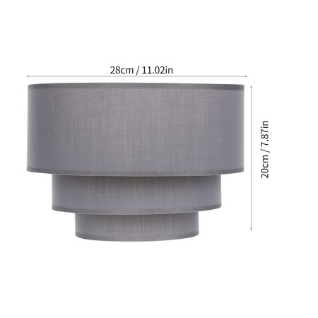 

Lampshade Decorative Light Cover 3-Tier Drum Fabric Lampshade E27/E14 Pendant Light Accessory