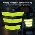 thumbnail image 2 of 3Pcs Reflective Sticker Self-adhesive Anti-collision Warning Universal Motorbike Safety Riding Tape Decal Motorcycle Supplies-Fluorescent Yellow, 2 of 8