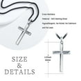 thumbnail image 2 of Coachuhhar Cross Necklace 925 Sterling Silver Religious Protection Pendant Necklace Cross Jewelry Catholic Gifts for Men Women, 2 of 7