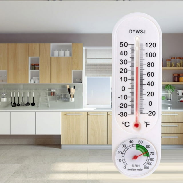 Allume 2Pcs Large Outdoor Wall Analog Patio Thermometer Mounting Bracket Temperature Reader White