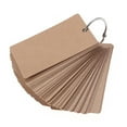 thumbnail image 2 of Shisuyan 50 Pages Binder Ring Easy Flash Kraft Paper Study Cards Bookmark DIY Greeting Index (Kraft ), 2 of 8