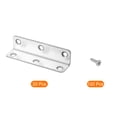 thumbnail image 3 of L Bracket Corner Braces, 20 Set 20x20x80 mm - Stainless Steel 90 Degree Right Angle Bracket with Screws (Silver), 3 of 6
