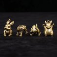thumbnail image 3 of LLavero de latón con colgante, figuras de animales del zodiaco, ratones, Toro, Tigre, conejo, dragón, serpiente, caballo, oveja, mono, pollo, perro y cerdo, 12 unidades, 3 of 4