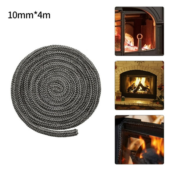 Goodhd Black Stove/Fire Rope Wood Burning Stove Length Log Burner Door Seal