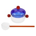 thumbnail image 1 of 1 Set Glass Saucepan Household Glass Cooking Pot with Lid Instant Noodle Salad Pot, 1 of 9