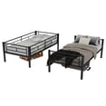 thumbnail image 3 of Noble House Simple Black Detachable Bunk Bed,Stable & Quiet Twin Size,Black, 3 of 10