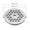 thumbnail image 2 of Unique Bargains Meat Grinder Plate 5mmx54mm Stainless Steel Replacement for Grinders, 2 of 5