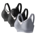 thumbnail image 2 of YanHoo 3PC Womens Plus Size Jelly Bras Seamless Wireless Push Up Bra No Underwire Full Coverage Bralettes Comfort Soft Everyday Bra, 2 of 8