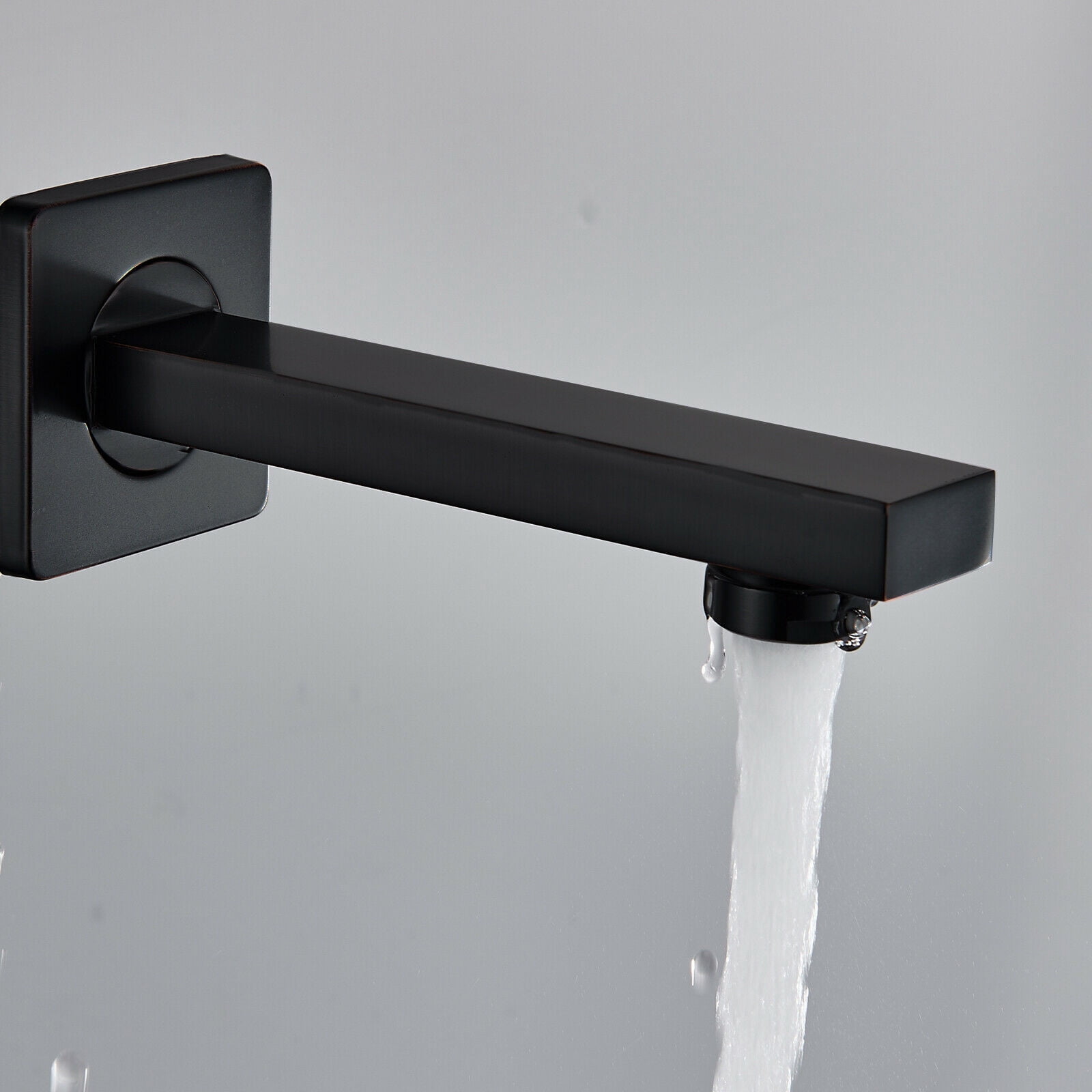 Zovajonia Matte Black Shower System 12 Inches Shower Faucet Set, Rain Shower Head with Handheld Spray Bathroom Wall Mount Shower Fixtures with Tub Spout