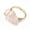 Gold-Rose Quartz, variant on Natural Stone Irregular Crystal Quartz Fluorite Wire Wrap Ring Healing Resizable-Silver-Tourmaline