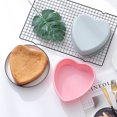 thumbnail image 4 of JingChun 1Pc Heart Shaped Cake Pans, Silicone Molds Heart Baking Pans, Heart Cake Mold Non-Stick Cake Pan for Cheese Cake and Brownie Cake Valentine's Day Cake Making, 4 of 4