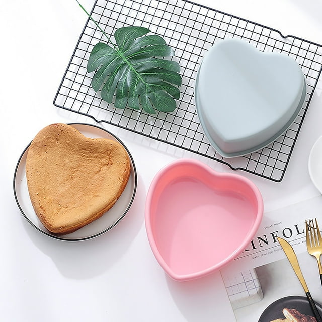 Fiudx Molde de Chocolate con Forma de Corazón, Flexible y Reutilizable, Fácil de Limpiar y Guardar, Versátil para Postres y Repostería, Perfecto para Panaderos Caseros, Tamaño de 4 Pulgadas, Duradero