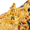thumbnail image 3 of Lampe Génie Vintage Décoration Collection Rare Petite Lampe Génie Légende En Alliage De Zinc Or Bleu Saphir, 3 of 4