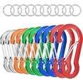 thumbnail image 1 of Czcpp-3 .2 Pouces Mousqueton en Aluminium Clips D Ring, Crochet à Ressort Caribéen avec Porte-Clés pour Camping, Randonnée, Gym & Équipement Extérieur, Ensemble de 10, 1 of 4