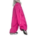 Rzjshui Womens High Waisted Wide Leg Cargo Pants Baggy Relaxed Fit