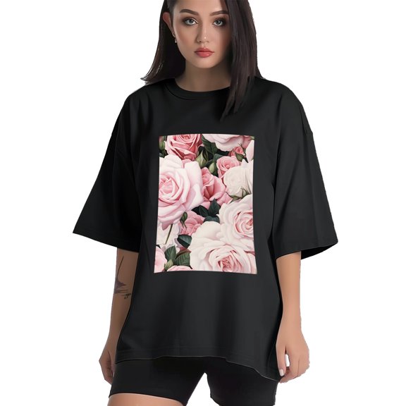 Plus Size Shirt for Women Black Tops for Women Short Sleeves Shirt for Women Valentine's Day (39) T Shirt Crewneck Shirt for Women XS