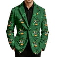 thumbnail image 4 of IWRICH Men's St. Patrick's Day Corduroy Blazer Long Sleeve Printed Suit Jackets Sports Coats Double Button Casual Jacket with Pocket 08-Green XL, 4 of 4