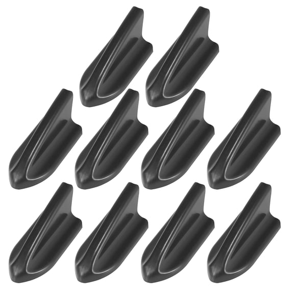 Unique Bargains 10pcs Universal Car Auto ABS Roof Shark Fin Style Spoiler Wing Shark Fin Style Diffuser Black