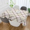 thumbnail image 5 of GZHJMY Table Cloth Indoor & Outdoor Tablecloth Wrinkle Resistant Waterproof Decorative Table Cover for Kitchen, Spring, Holiday, Party (60" x 120", Pale Beige Twill Plaid) Home Decor, 5 of 7