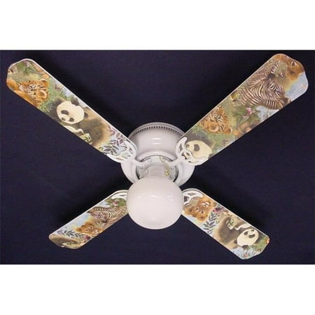 

Baby Safari Elephant Lion Zebra Ceiling Fan 42 in.