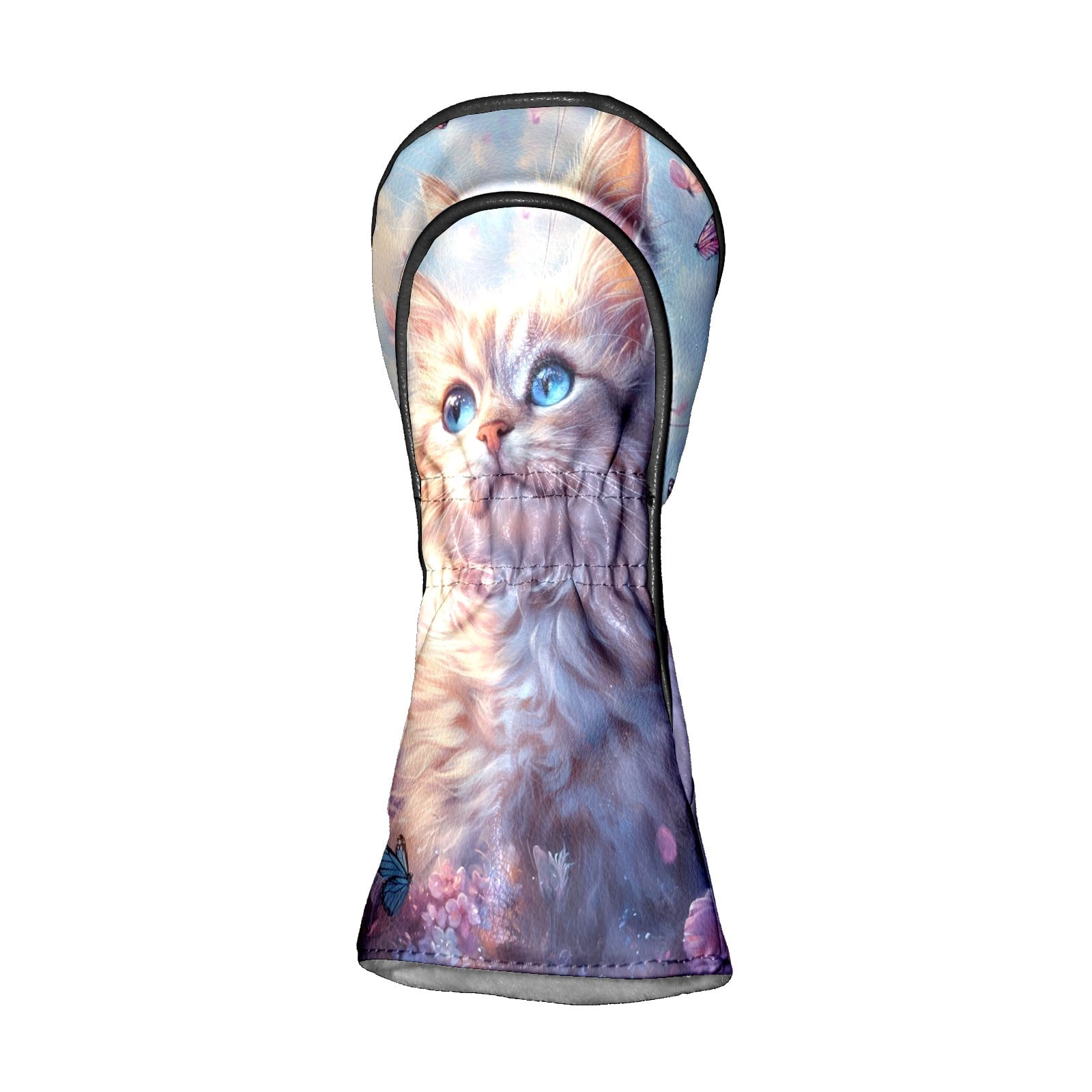 Golf Club Covers PU Leather Waterproof Head Covers for Fairway Woods Hybrids Dream Cat Unisex Fits Most Brands