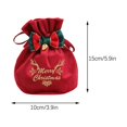 thumbnail image 2 of Christmas Candy Bag Gift Wrapping Shopping Burlap Drawstring Bag, 2 of 5