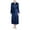 Midnight Blue, variant on Women's Silk Sleepwear 100% Silk Long Robe