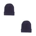 thumbnail image 1 of Sonducket Gorros Gorros Gorro de punto con puños Calentador Moda Hip Hop Sombreros Bonnet Regalos para el cabello Otoño Invierno Esquí azul marino azul marino 2piezas Sonducket CBP300369, 1 of 6