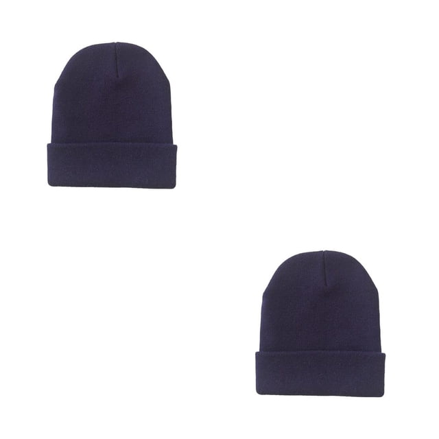 Sonducket Gorros Gorros Gorro de punto con puños Calentador Moda Hip Hop Sombreros Bonnet Regalos para el cabello Otoño Invierno Esquí azul marino azul marino 2piezas Sonducket CBP300369