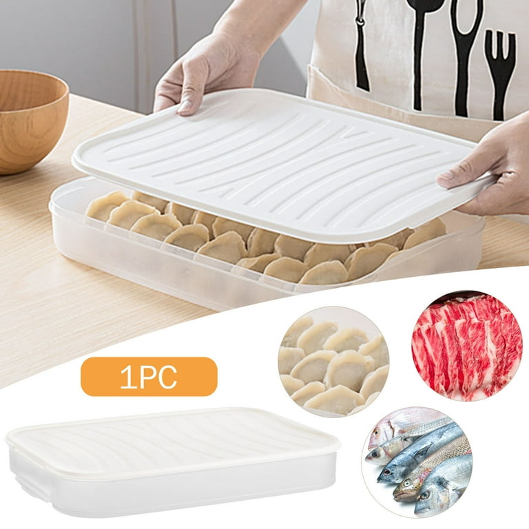 Heiheiup Three Layer Food Preservation Storage Box Dumpling Storage Box  Stackable Transparent Food Storage Box Suitable For Kitchen And  Refrigerator Desk Pet Containers 