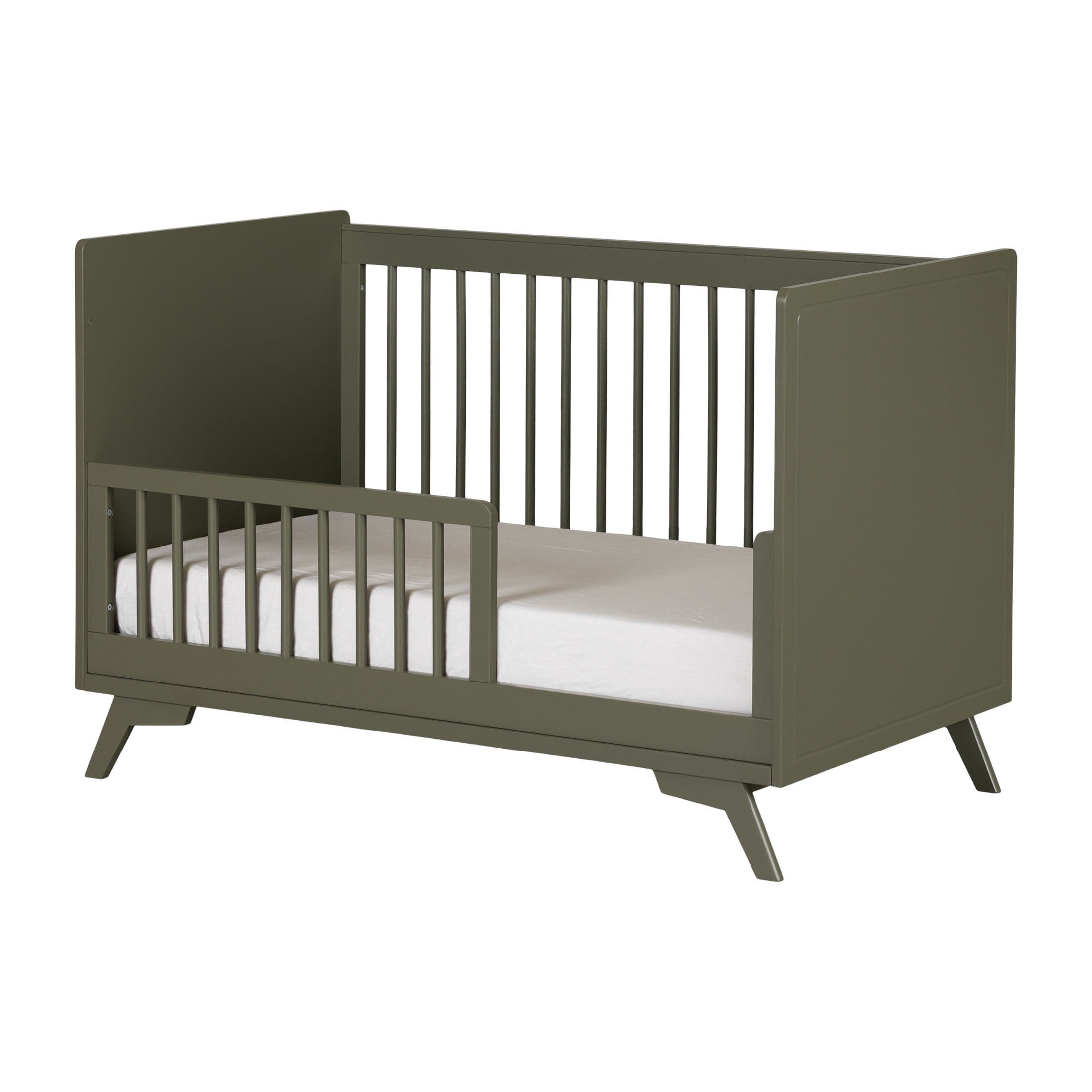 South Shore Milos, Mid-century Glam Crib, Crib Green