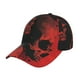 thumbnail image 1 of Fotbe Red And Black Abstract Skull Gorro Clásico de Béisbol, Gorra Ajustable con Broche Snapback, Gorro de Exterior de Algodón Suave, 1 of 6