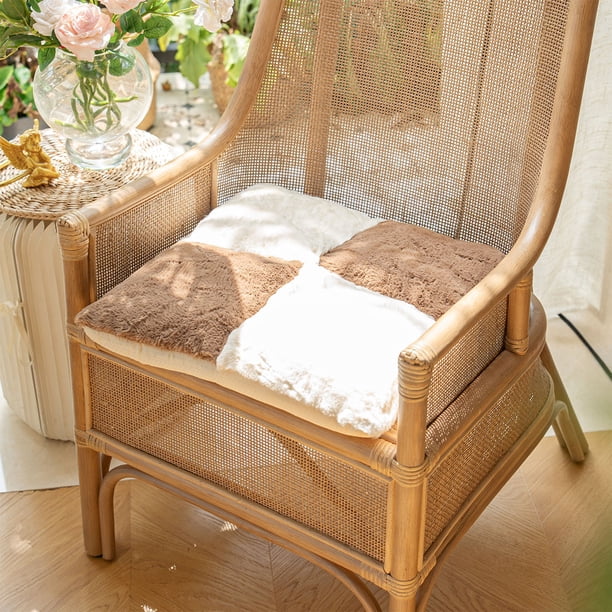 Cojín Cuadrado Cómodo para Silla de Oficina de Larga Duración, con Respaldo, Cuatro Colores Opcionales, Suave y Cómodo.