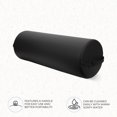 thumbnail image 4 of ForPro Professional Collection Coussin Rond Jumbo, Noir, Résistant à l'Huile et aux Taches, pour Massage et Yoga, 9 R x 26 L, 4 of 6