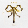 thumbnail image 4 of Decoración de pared navideña Ganchos de nudo de lazo dorado Ganchos de pared de lazo de latón Colgador de puerta Ganchos para toallas Ganchos de abrigo de latón Decorativos, 4 of 5