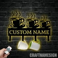 thumbnail image 4 of Craftnamesign Custom Coffee Cups Metal Key Holder, Coffee Bar Decorative Key Holder, Coat Rack, 4 of 5