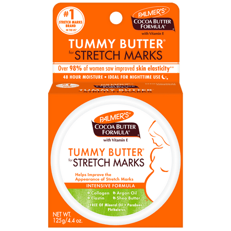 Palmer s Cocoa Butter Formula Tummy Butter for Stretch Marks before  during  and after Pregnancy  4.4 oz.