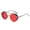 Black Frame Red Sheet, variant on Retro Round Sunglasses Crystal Lens Double Beam Metal Frame Fashion Eyewear For Men And Women Gold And Silver Glasses