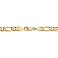 thumbnail image 4 of Leslie's Real 10kt Yellow Gold 5.25mm Concave Figaro Chain; 24 inch; Lobster Clasp; for Adults and Teens; for Women and Men, 4 of 5