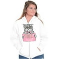thumbnail image 3 of Cat Wearing Glasses Bowtie Free Hugs Zip Hoodie Sweatshirt Women Brisco Brands S, 3 of 5
