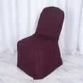 thumbnail image 2 of Efavormart 10PCS Round Top Burgundy Polyester Banquet Chair Covers Linen Dinning Chair slipcover For Wedding Party Event Catering, 2 of 11