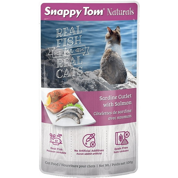 Snappy Tom Naturals, Sardine Cutlet with Salmon (12 Pack)