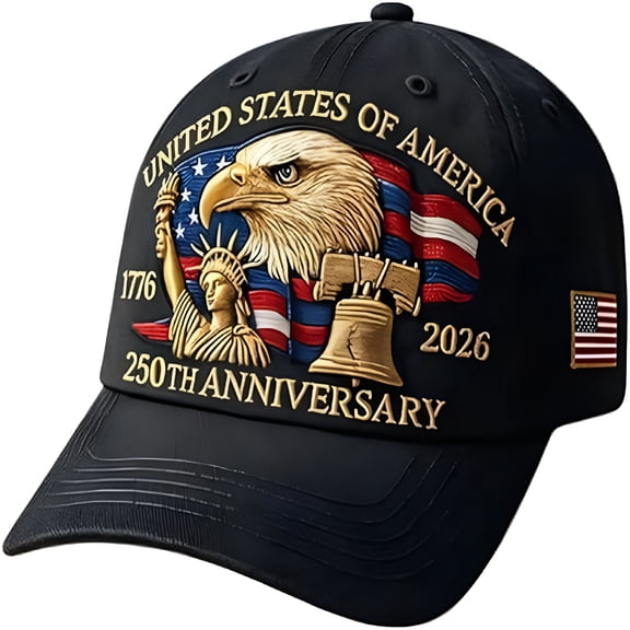 TELOLY 2026 New Eagle – United States 250Th Anniversary Hat, Adjustable 250-Year Patriotic Cap, Retro Washed Cotton for Patriotic Events, Celebrations, Casual Outings, Showing National Pride, Gifting