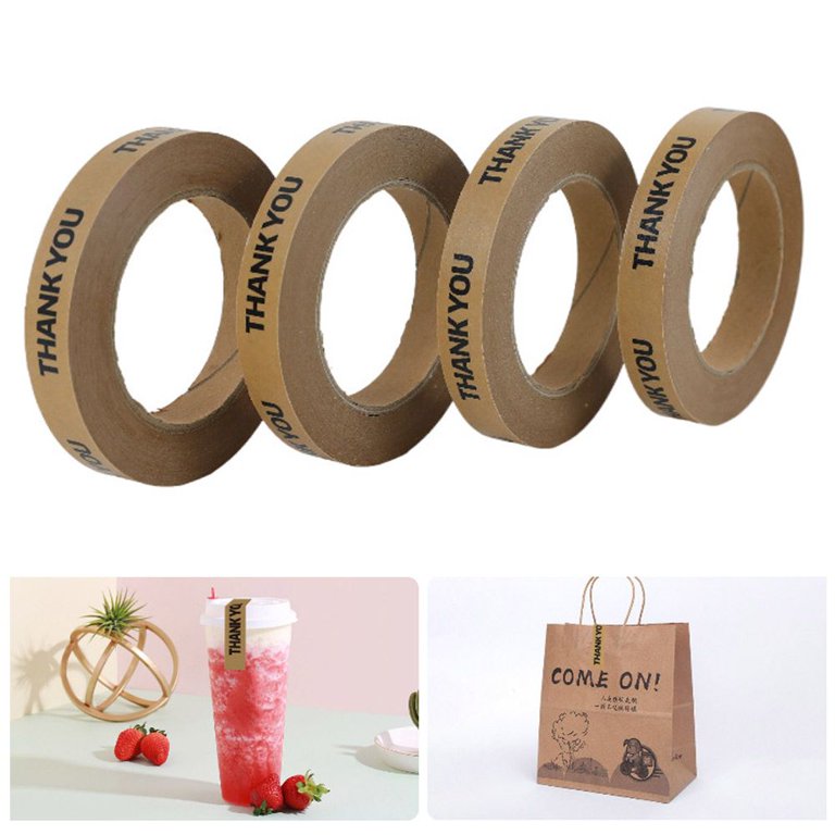 GENNEL Strong Viscous Kraft Paper Tape Sealing Packing Decoration Self  Adhesive