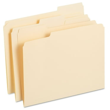 MyOfficeInnovations 3 Tab Manila File Folders with Reinforced Tabs Letter 250/Box 502677